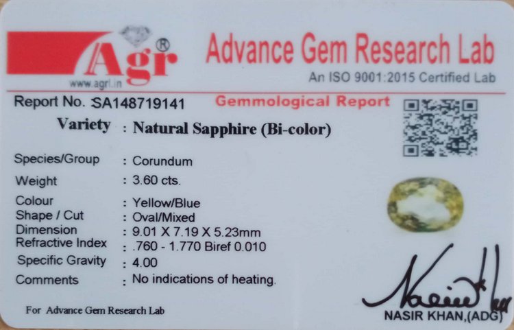 Bi-Colour Sapphire - 3.60 Carat