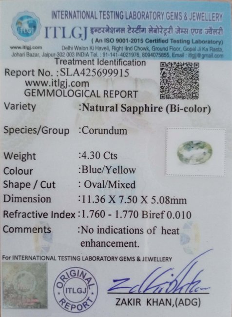 Bi-Colour Sapphire - 4.30 Carat