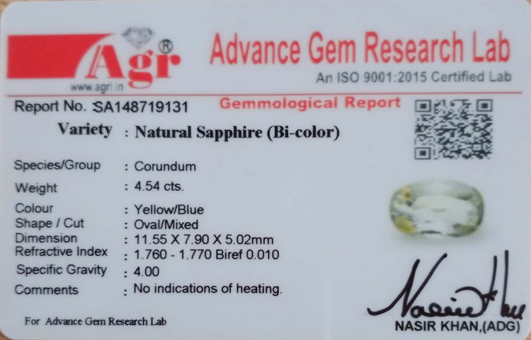 Bi-Colour Sapphire - 4.54 Carat