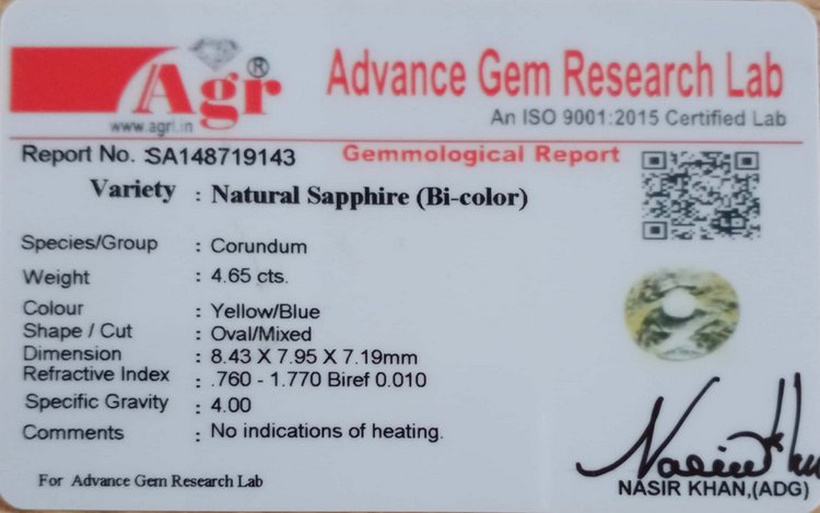 Bi-Colour Sapphire - 4.65 Carat