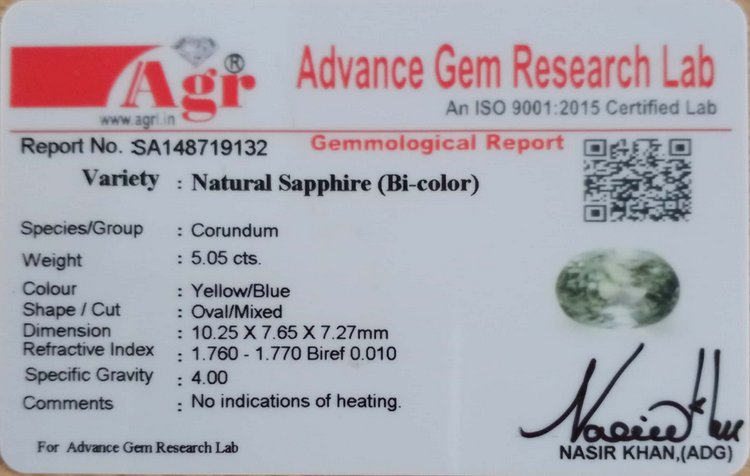 Bi-Colour Sapphire - 5.05 Carat