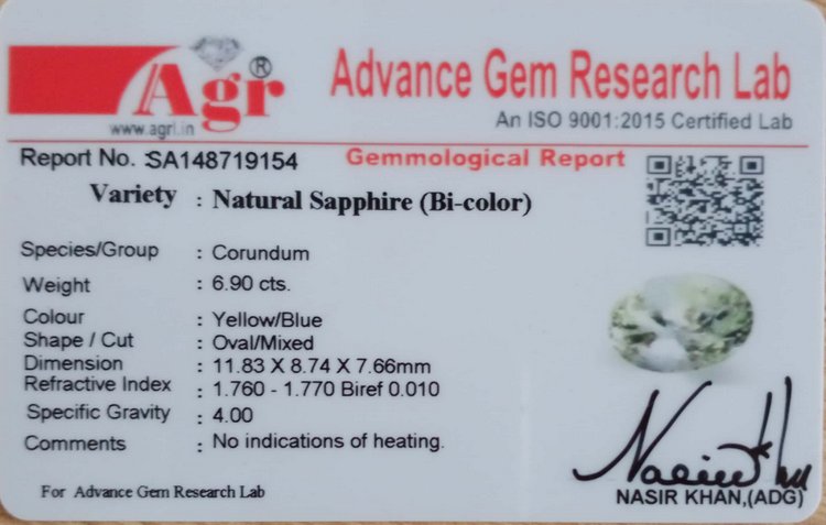 Bi-Colour Sapphire - 6.90 Carat