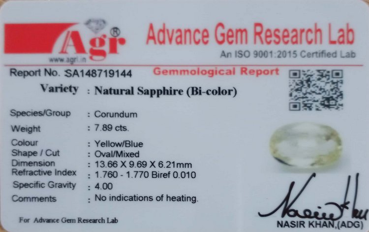 Bi-Colour Sapphire - 7.89 Carat