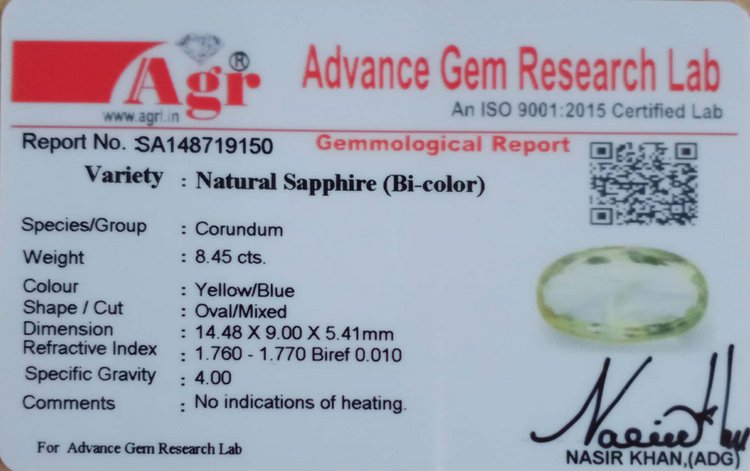 Bi-Colour Sapphire - 8.45 Carat