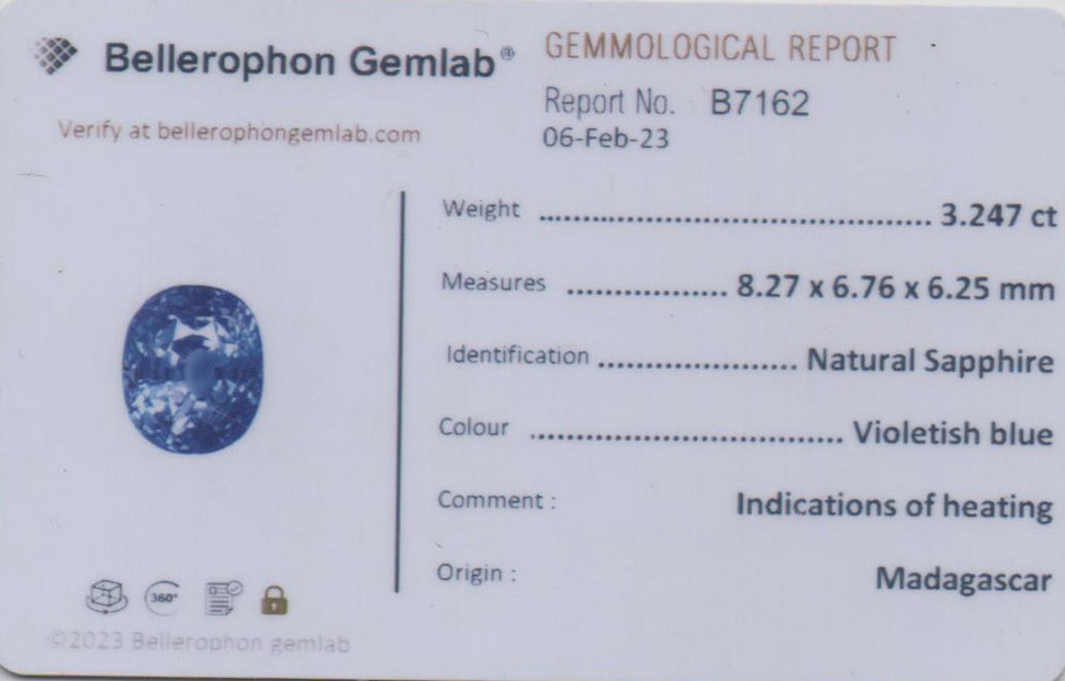 Purple Sapphire - 3.24 Carat