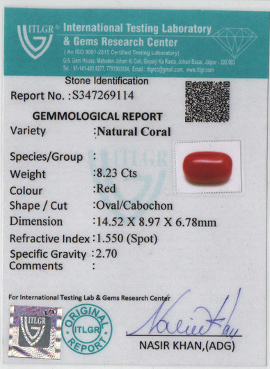 Red Coral - 8.23 Carat
