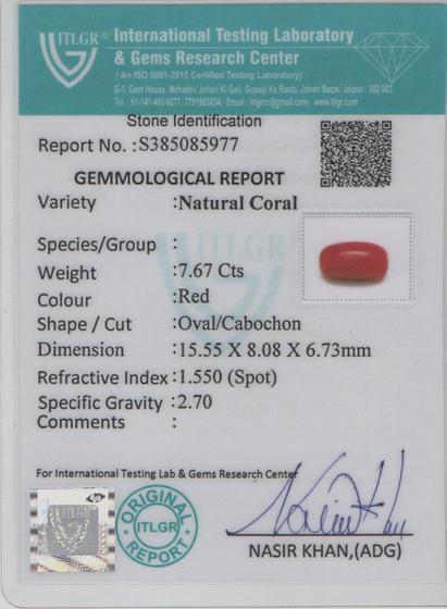 Red Coral - 7.67 Carat