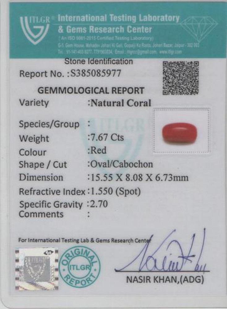 Red Coral - 7.67 Carat