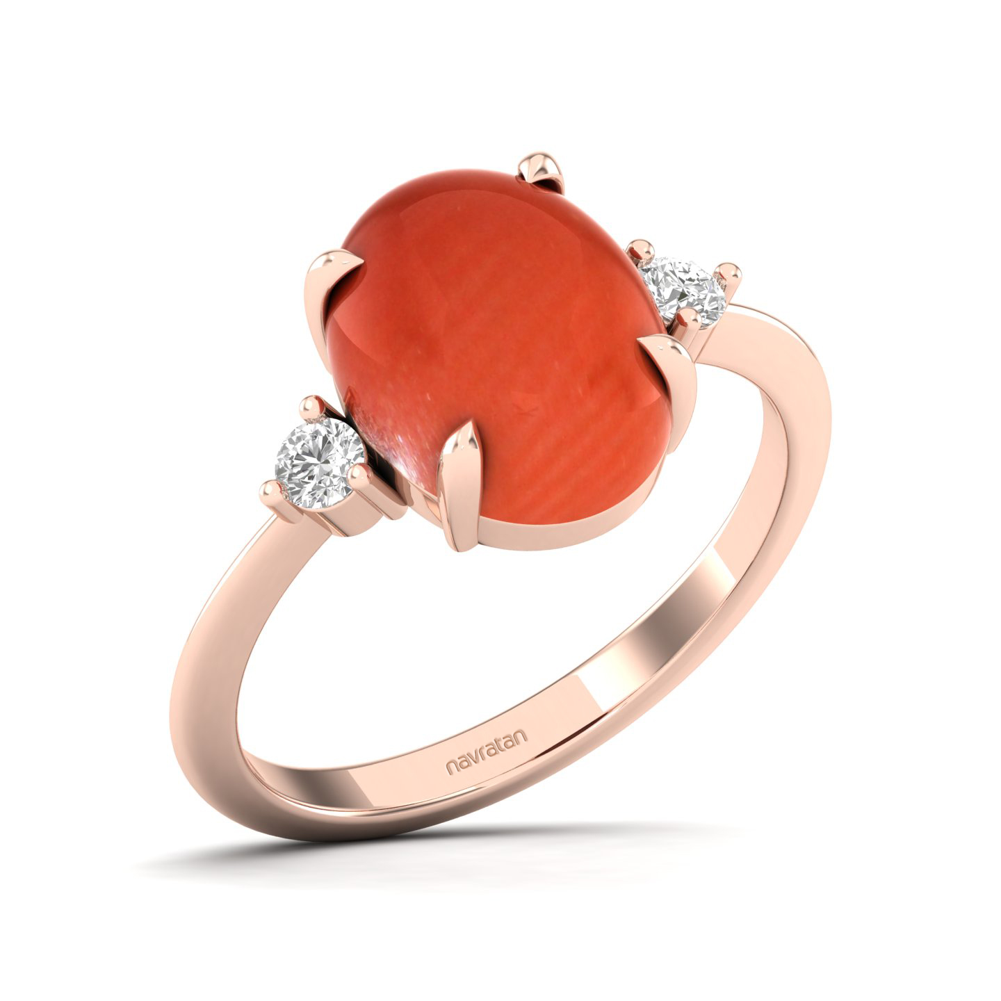 The Ornamental Asscher Red Coral Ring
