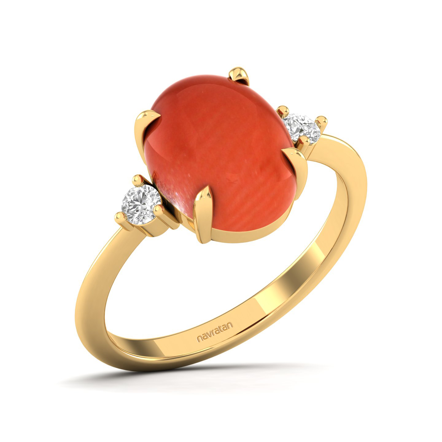 The Ornamental Asscher Red Coral Ring