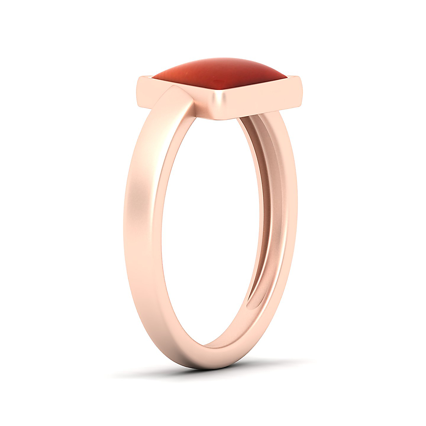 The Jewel Spring Trianagualr Red Coral Ring