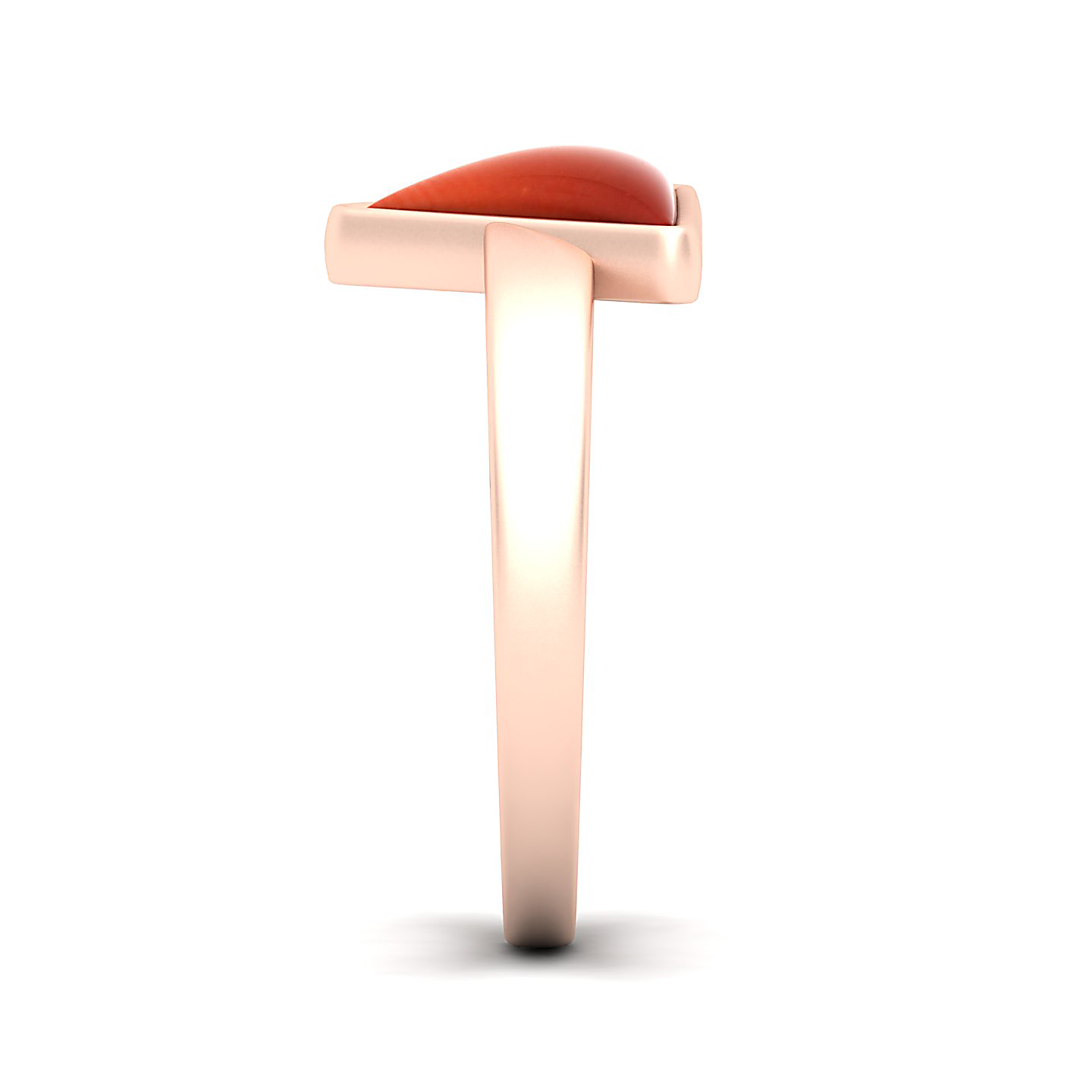 The Jewel Spring Trianagualr Red Coral Ring