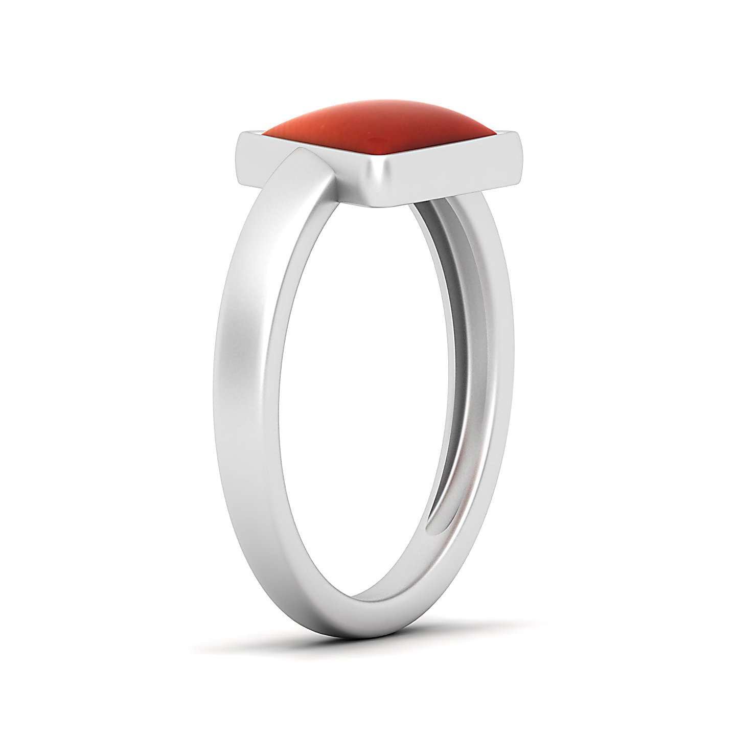 The Jewel Spring Trianagualr Red Coral Ring