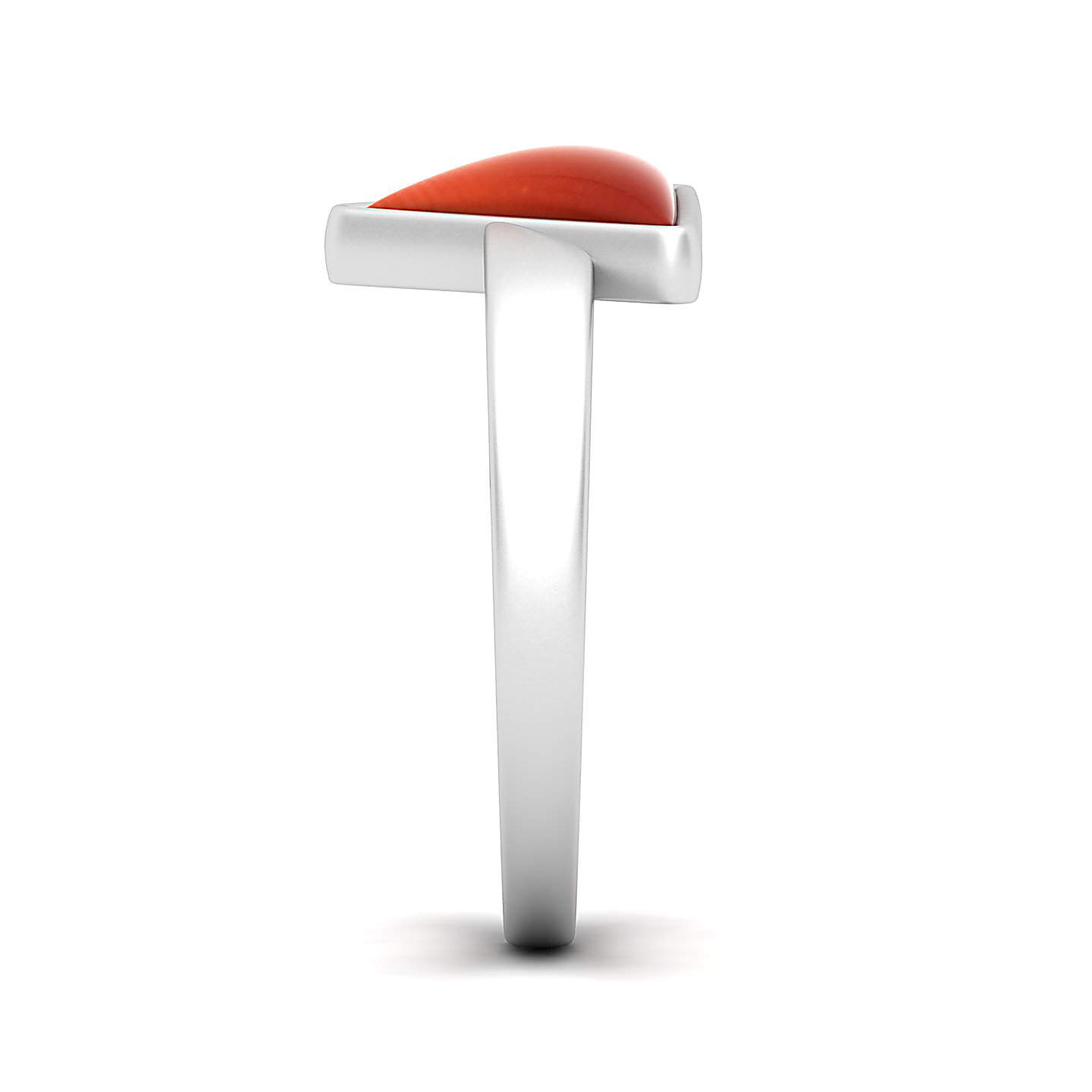 The Jewel Spring Trianagualr Red Coral Ring