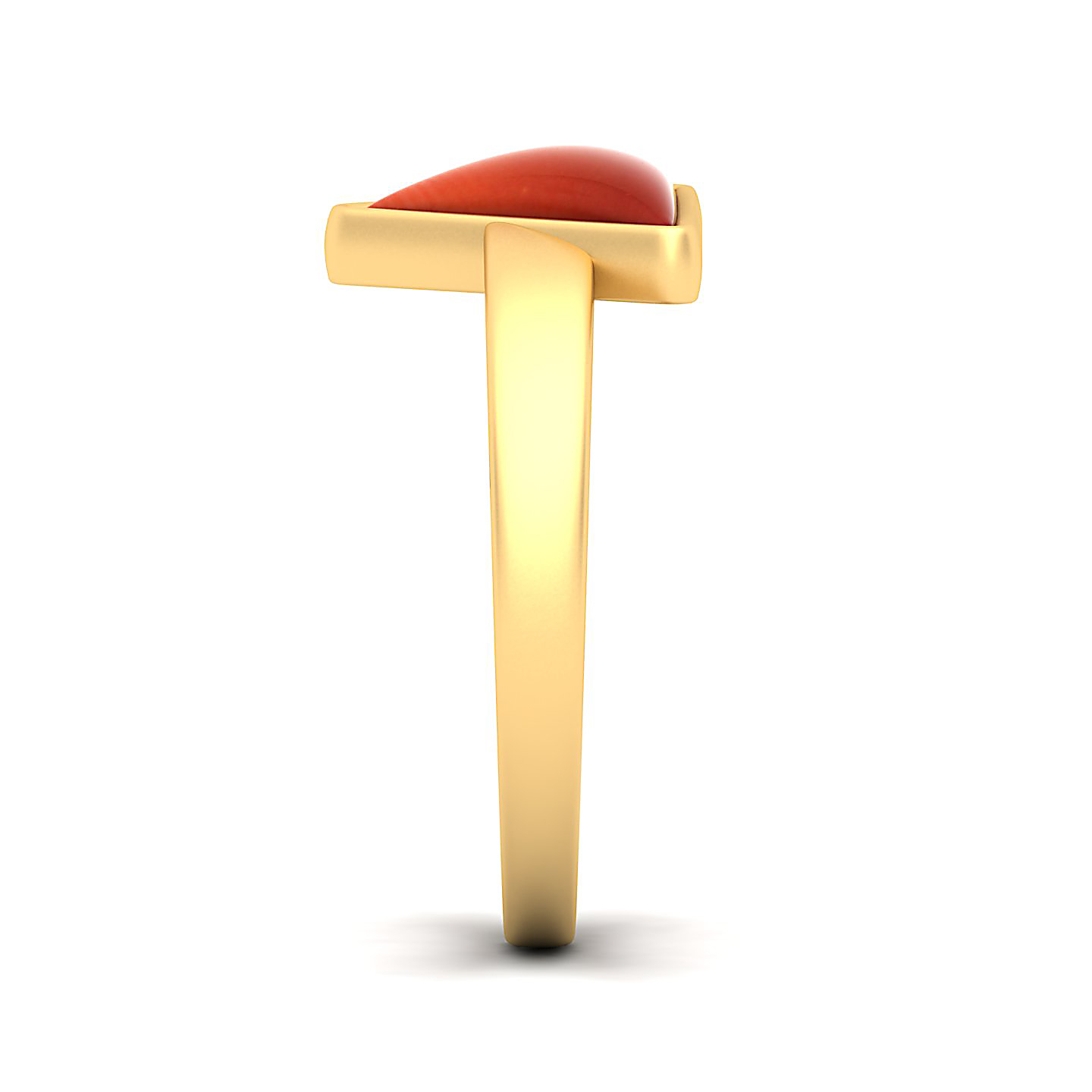 The Jewel Spring Trianagualr Red Coral Ring