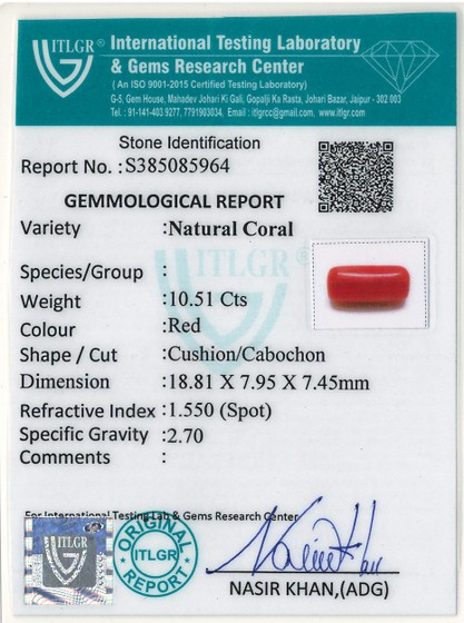 Red Coral - 10.51 Carat