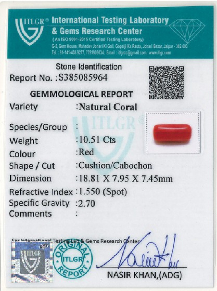 Red Coral - 10.51 Carat