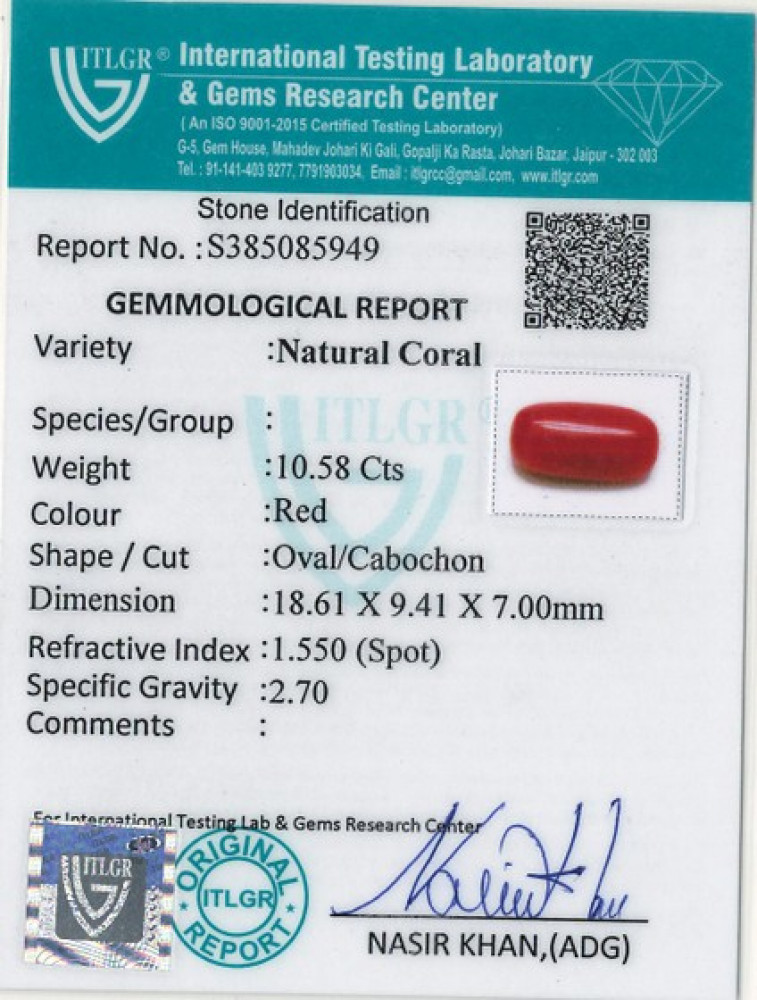 Red Coral - 10.58 Carat