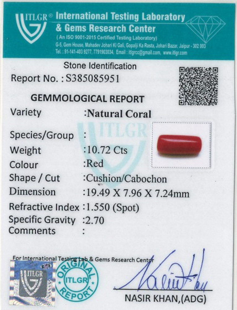 Red Coral - 10.72 Carat