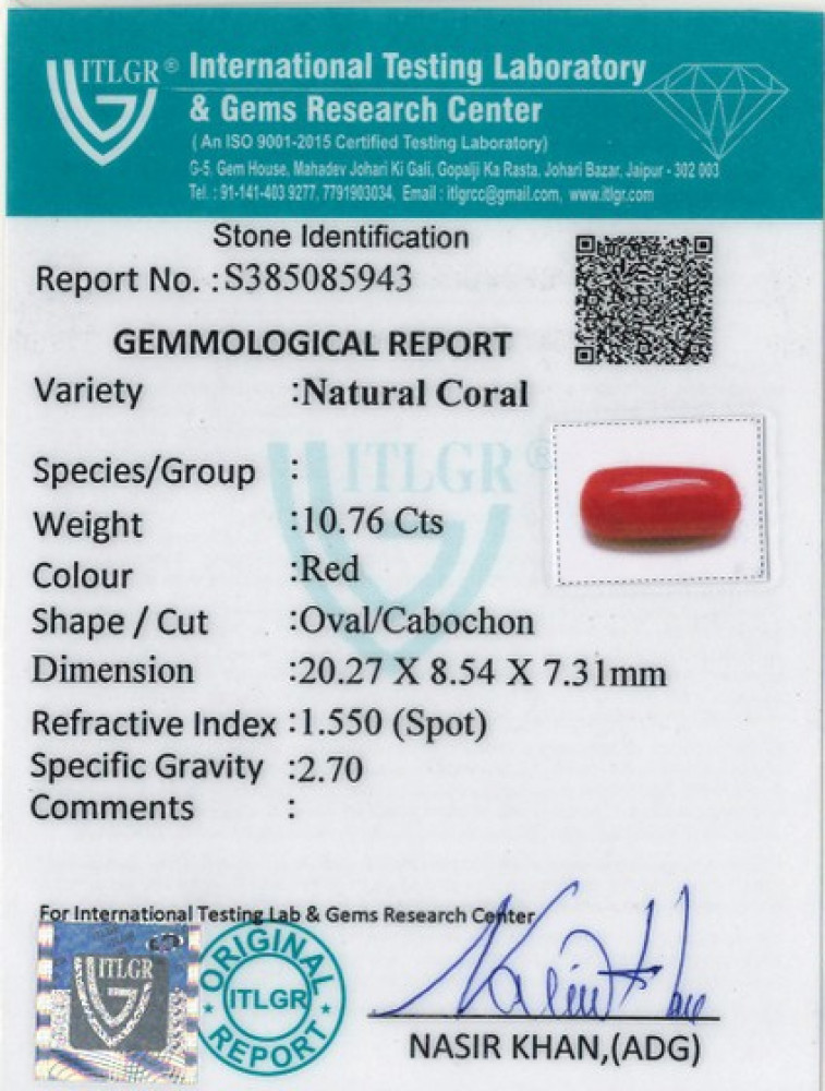 Red Coral - 10.76 Carat