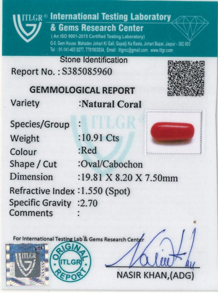 Red Coral - 10.91 Carat