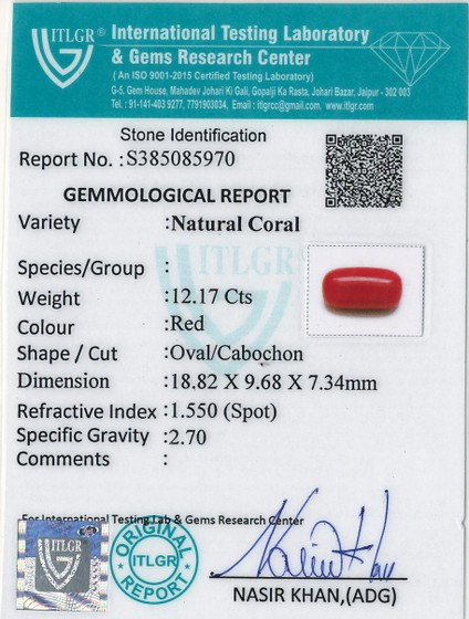 Red Coral - 12.17 Carat