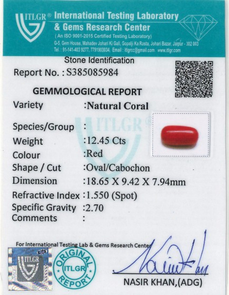 Red Coral - 12.45 Carat