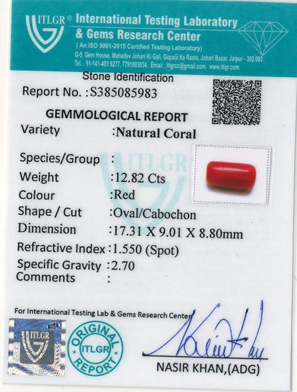 Red Coral - 12.82 Carat