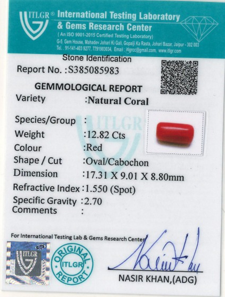 Red Coral - 12.82 Carat