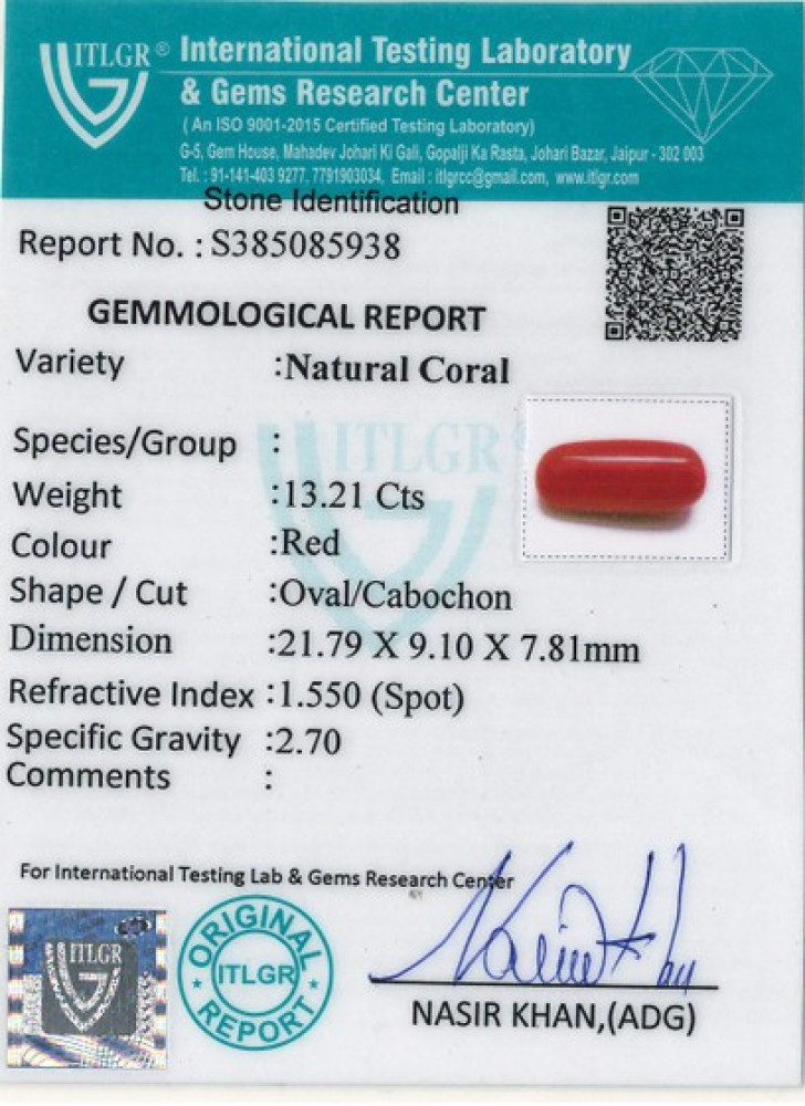 Red Coral - 13.21 Carat