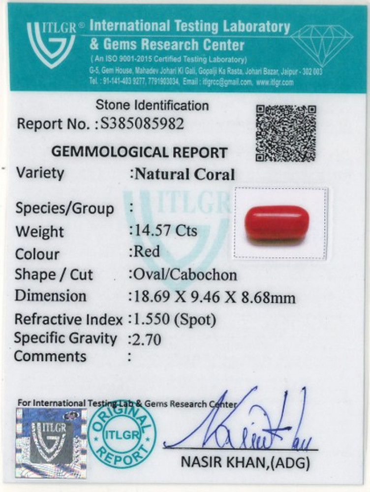 Red Coral - 14.57 Carat