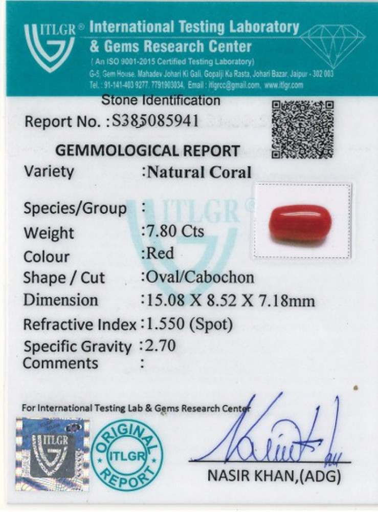 Red Coral - 7.80 Carat