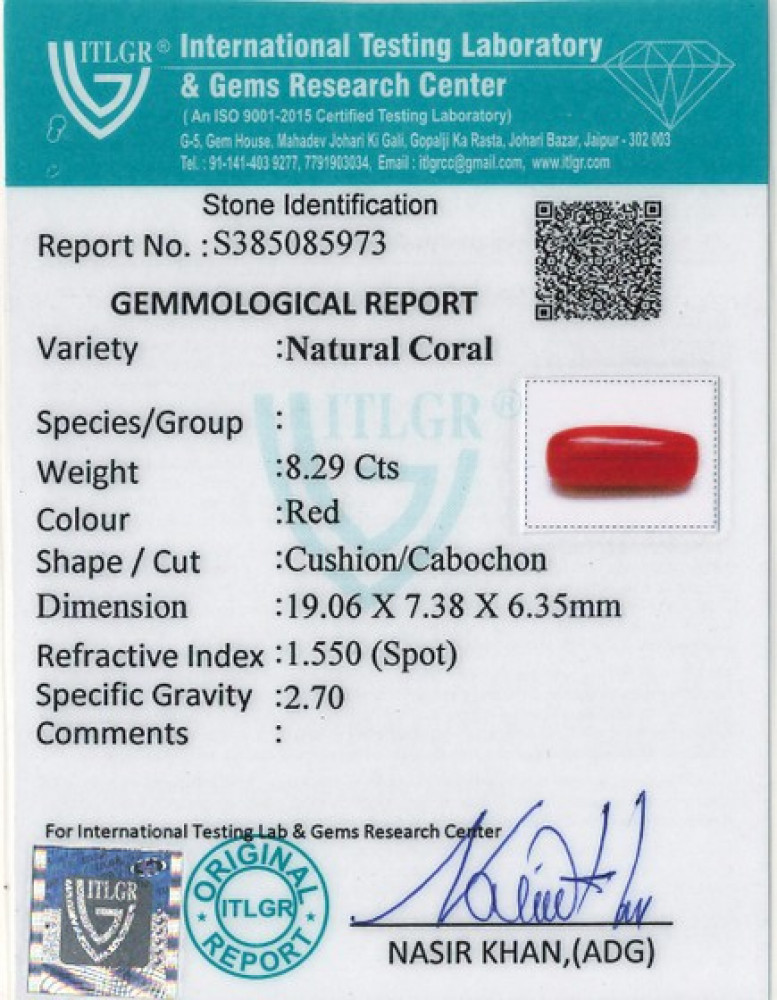 Red Coral - 8.29 Carat