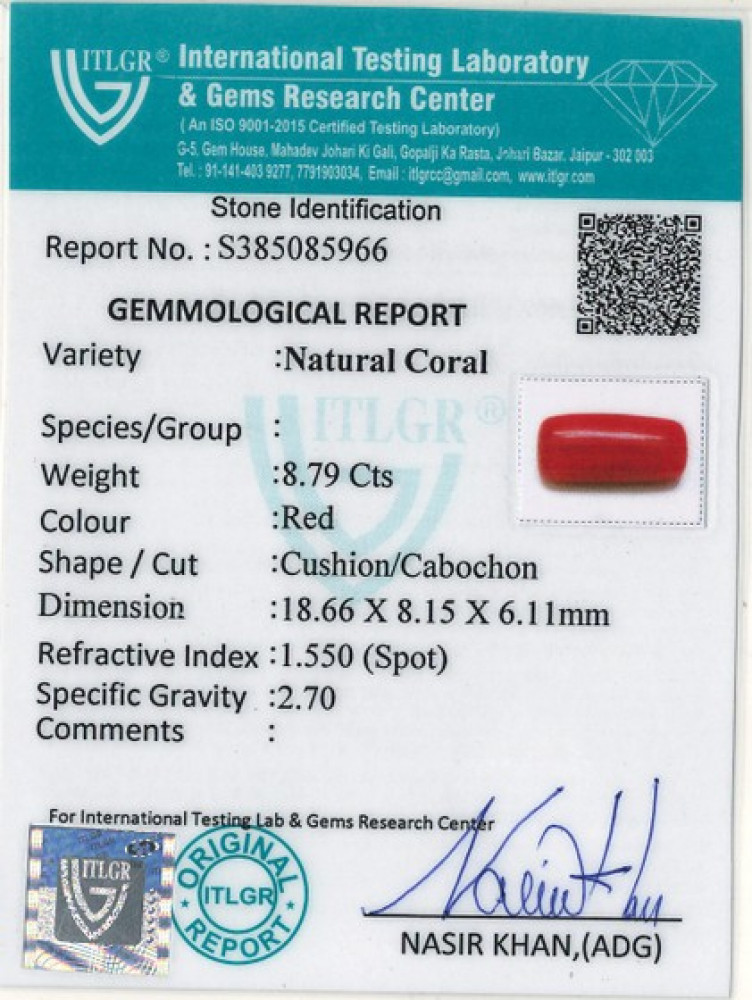 Red Coral - 8.79 Carat