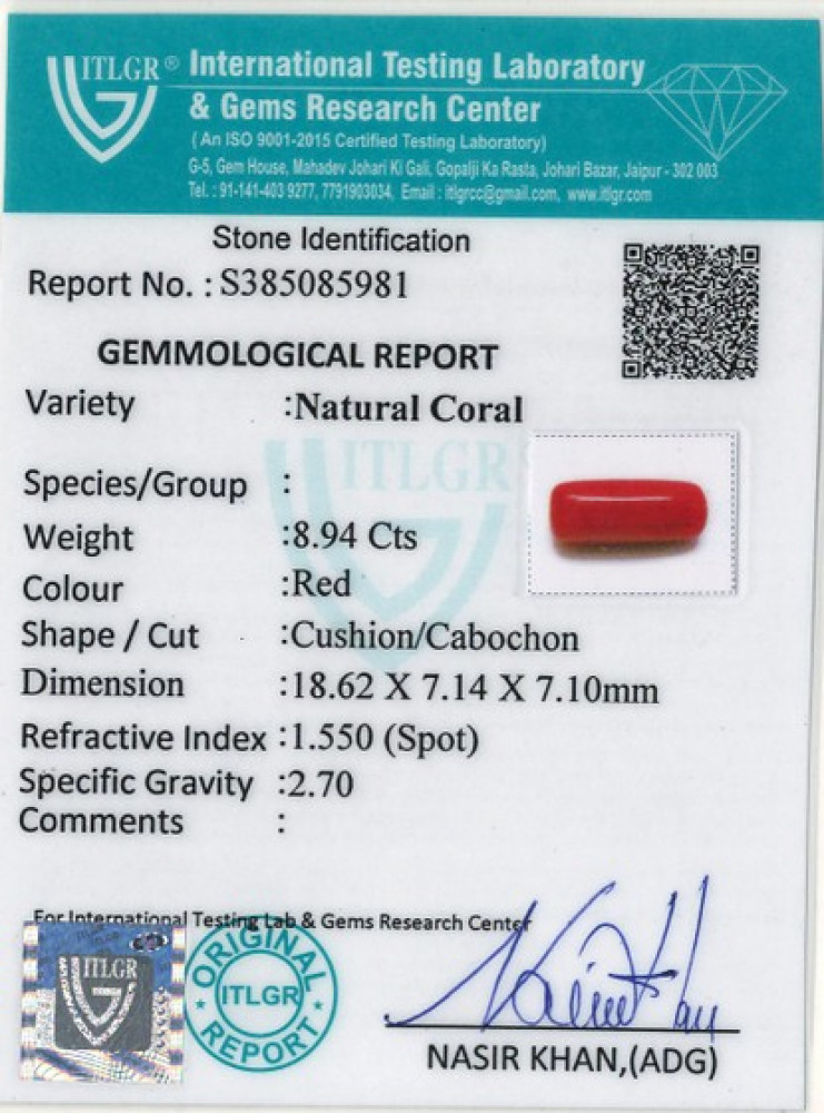 Red Coral - 8.94 Carat