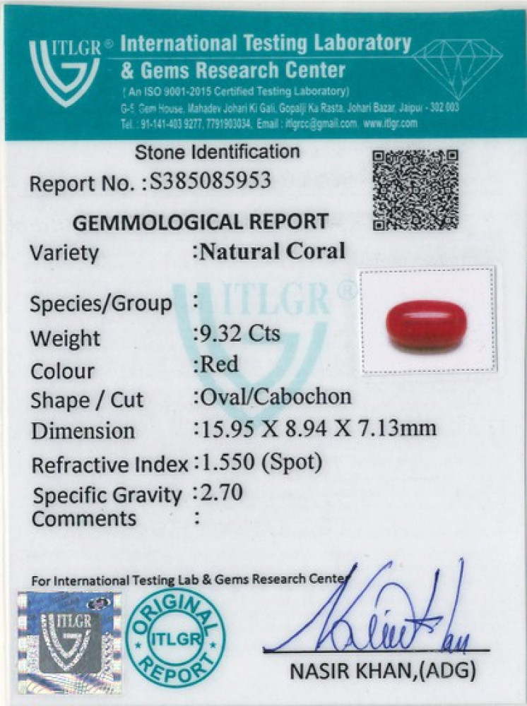 Red Coral - 9.32 Carat