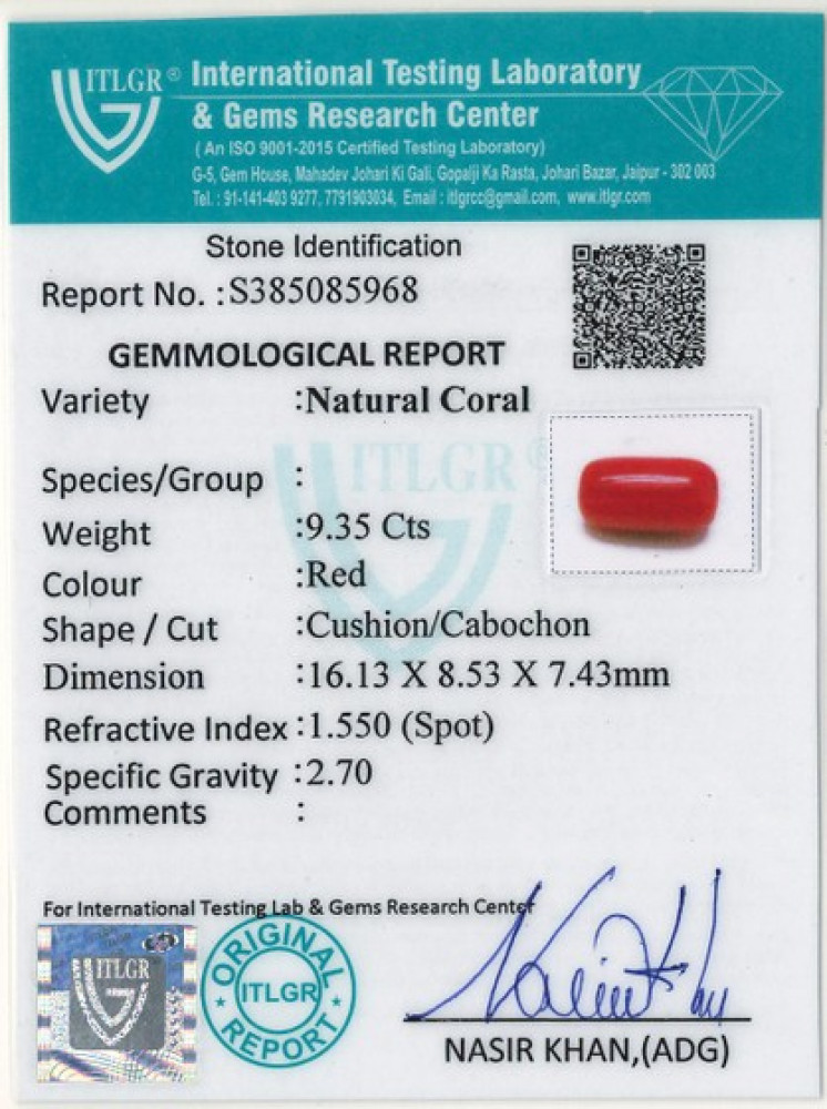 Red Coral - 9.35 Carat