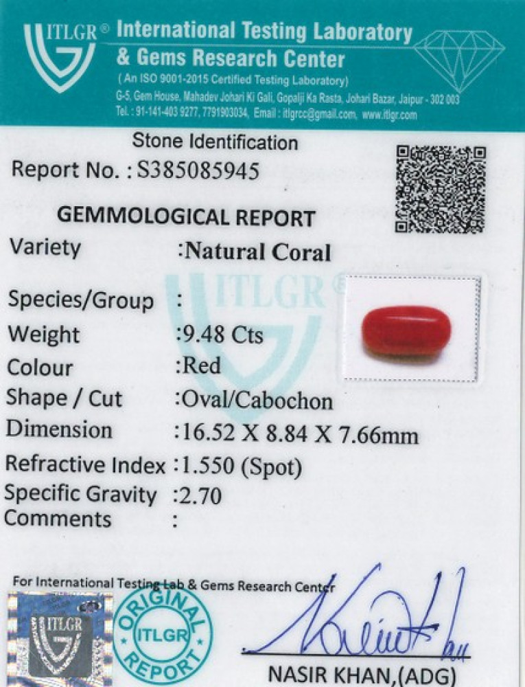 Red Coral - 9.48 Carat