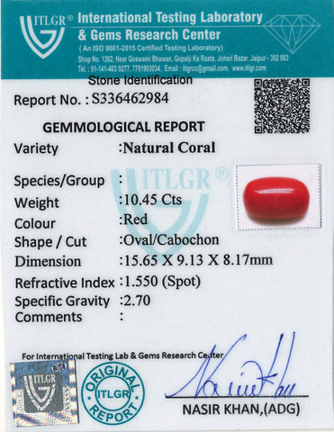 Red Coral -10.45 Carat