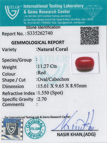 Red Coral -11.27 Carat