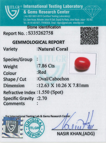 Red Coral -7.86 Carat