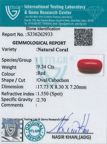 Red Coral -9.34 Carat