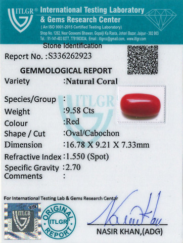 Red Coral -9.58 Carat