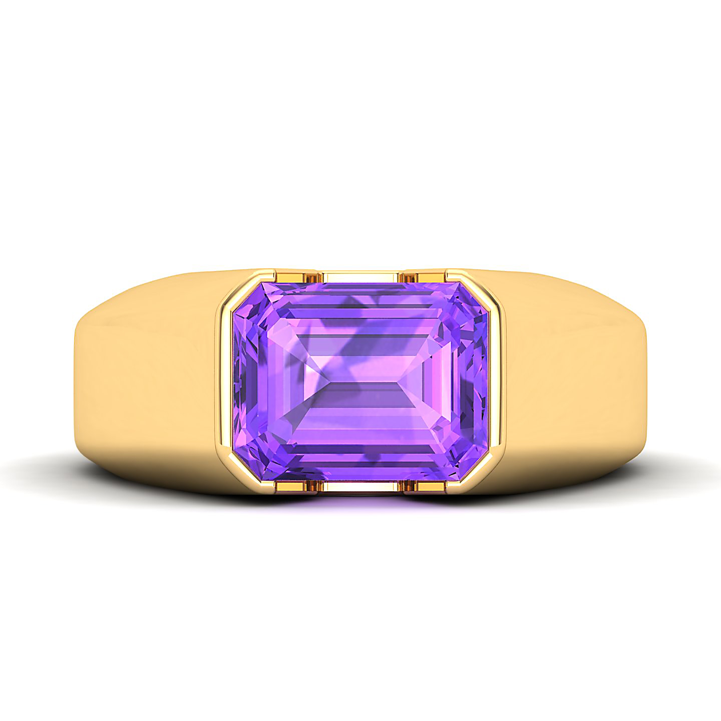 Regal Amethyst Gold Rings