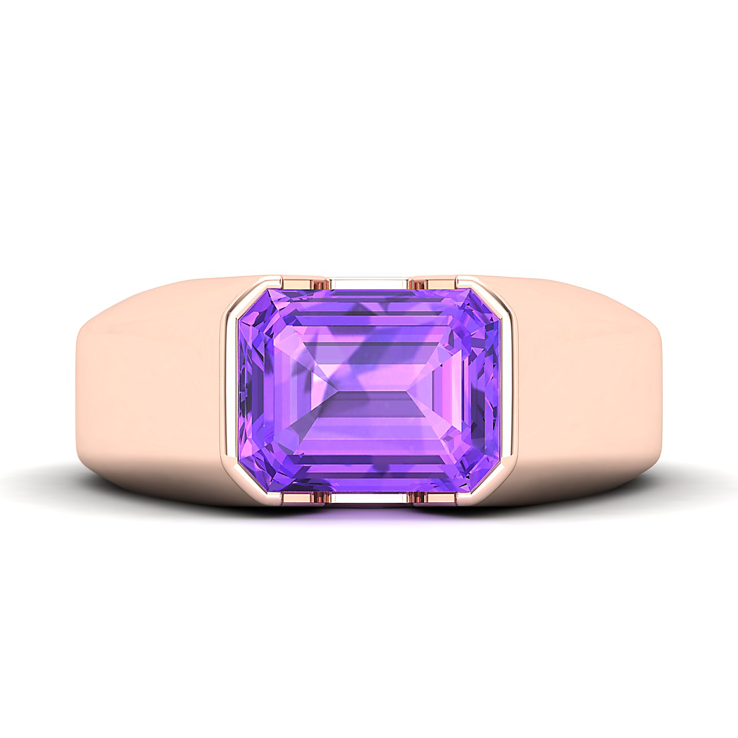 Regal Amethyst Gold Rings