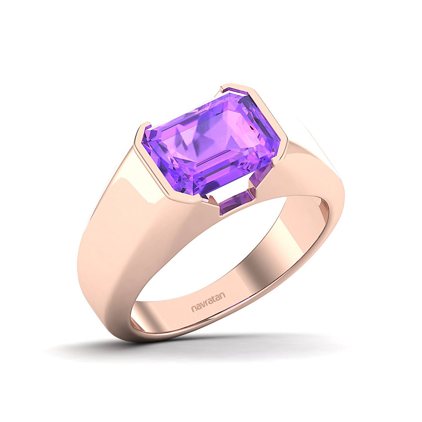 Regal Amethyst Gold Rings