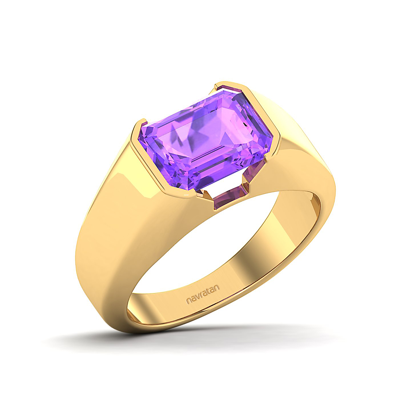 Regal Amethyst Gold Rings