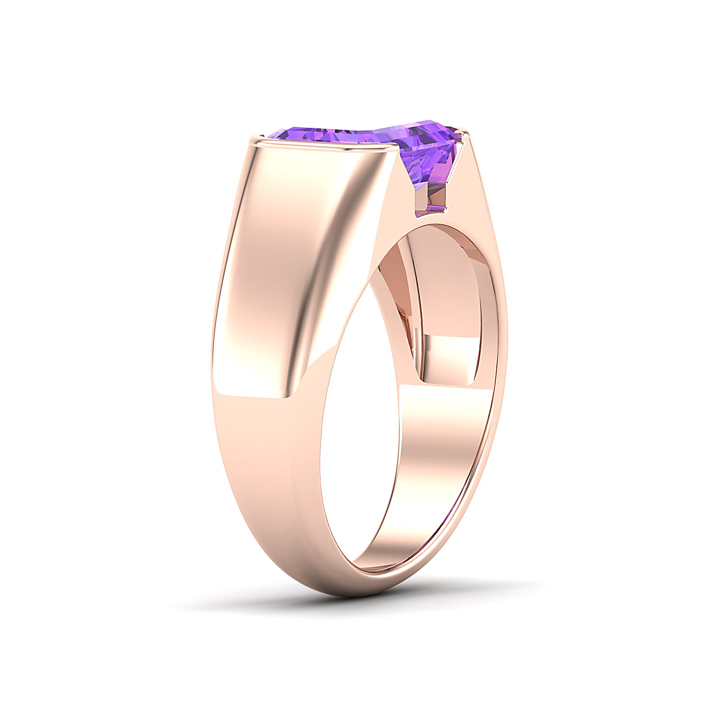 Regal Amethyst Gold Rings