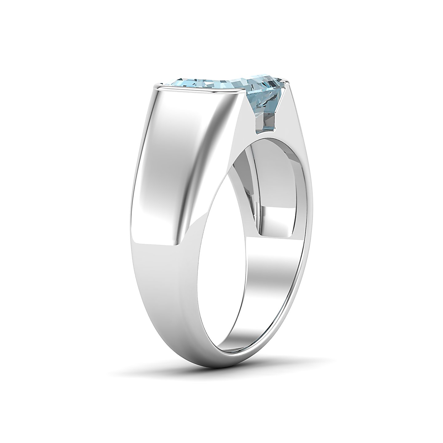 Regal Aquamarine Gold Rings
