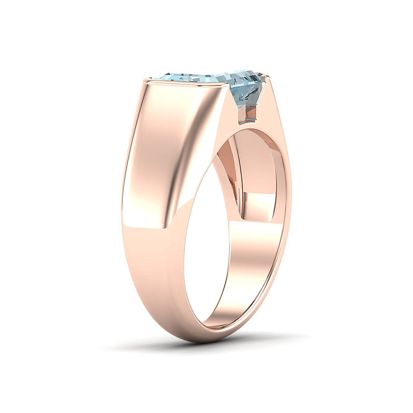 Regal Aquamarine Gold Rings